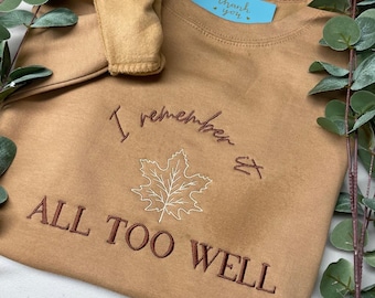Gingerbread All too well embroidered Sweater / Jumper /Hoodie Retro vintage trendy eras style him her present gift RED Swiftie gift TTPD