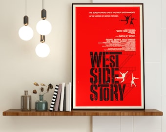 VINTAGE MOVIE POSTER | West Side Story | Hollywood Classic | Printable Poster | Digital Download