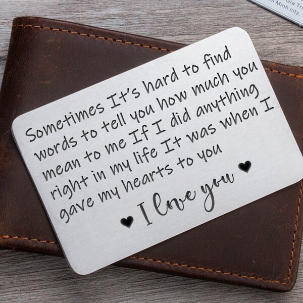 Custom Wallet Insert, Personalized Wallet Card, Laser Engraved Wallet Card Insert, Metal Wallet Card,Husband Anniversary Gift,Boyfriend Gift