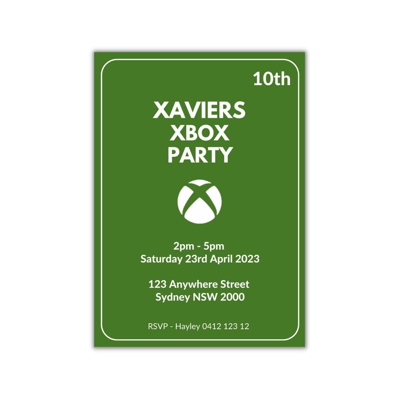 XBOX Gift Card Birthday Party Invitation Gamer, Teens, Kids, Party