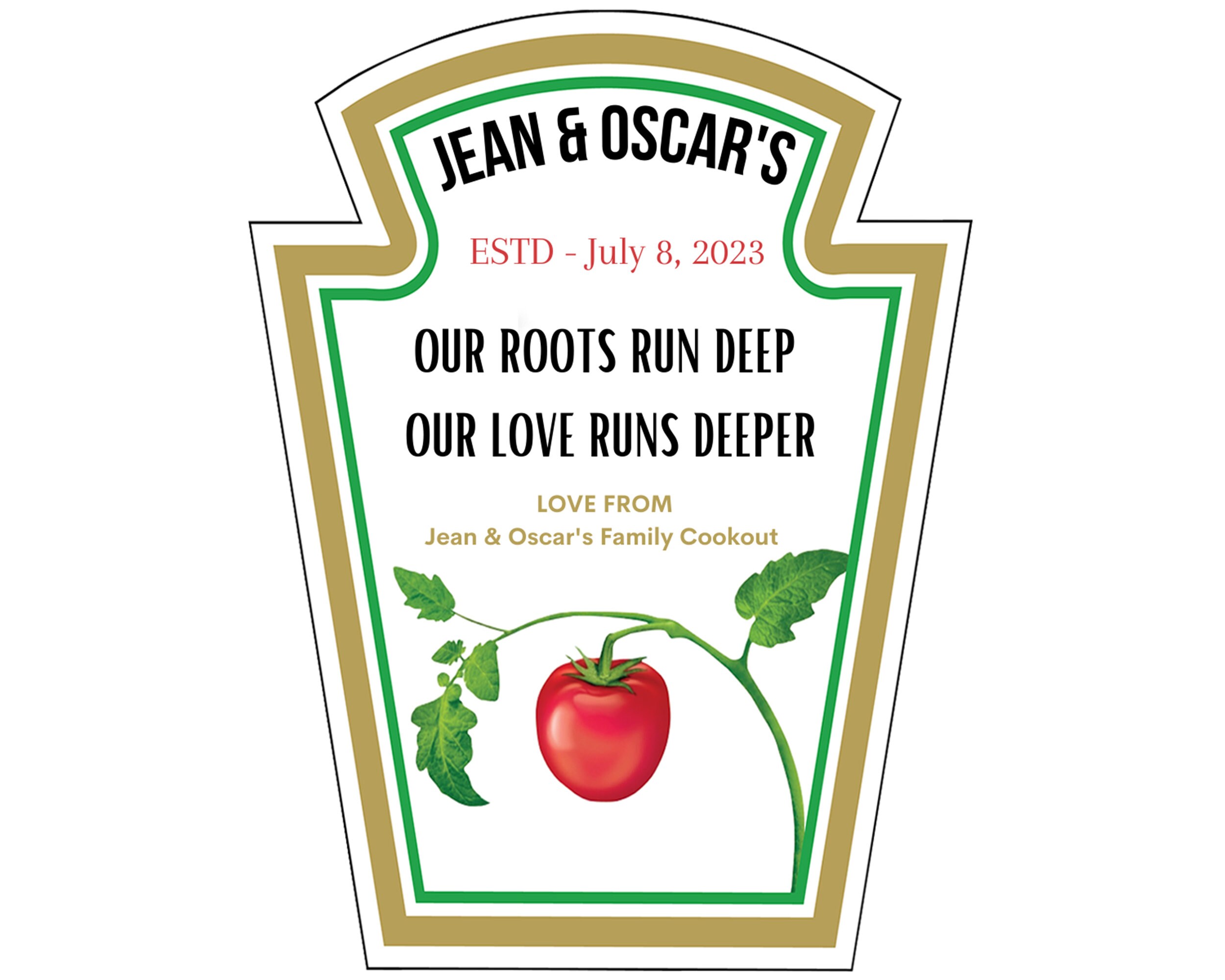 Personalized Ketchup Label, Ketchup Sauce Label Gift Idea for Any