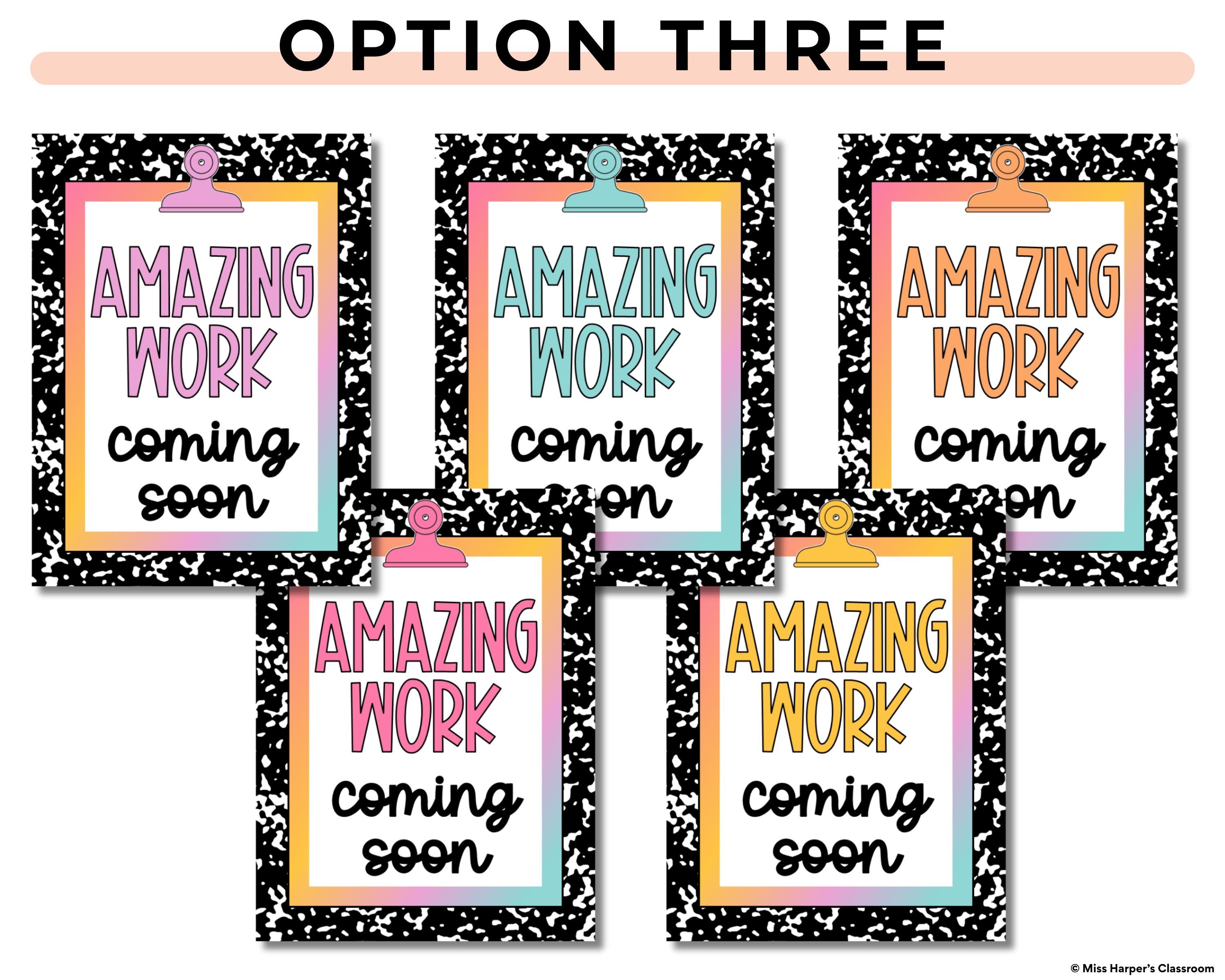 Amazing Work Coming Soon Posters Digital Download | Composition ...