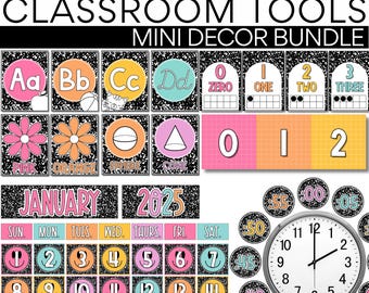 Composite Cutie Mini Classroom Decor Bundle | Composition Notebook Classroom Theme | Classroom Tools | Classroom Decor - Elementary