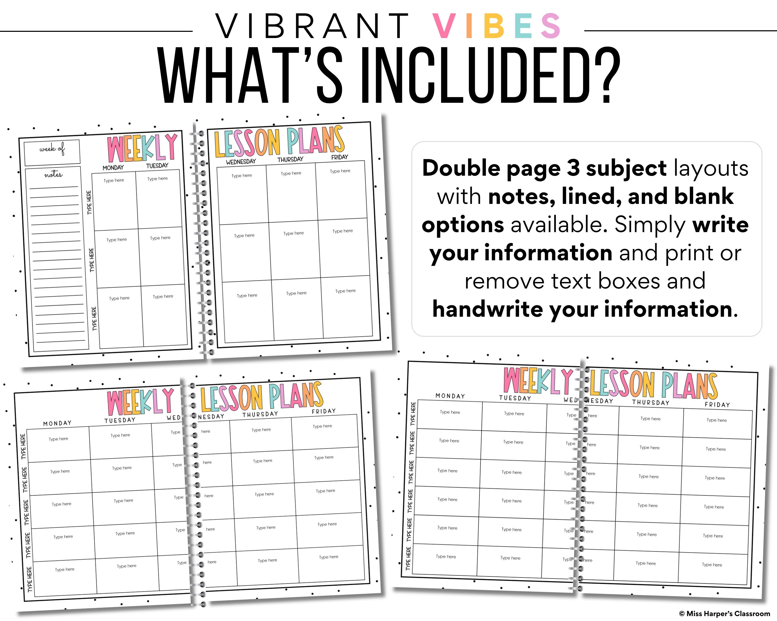 Teacher Lesson Planner Template | Calendar | EDITABLE | 2025-2026 ...