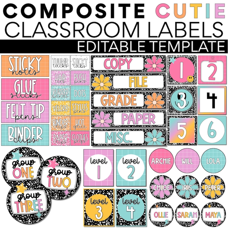 Composition Label Svg - Etsy