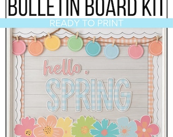 Spring Collection Baord Spring Bulletin Board | Trendy Spring Classroom Decor | April or May ...