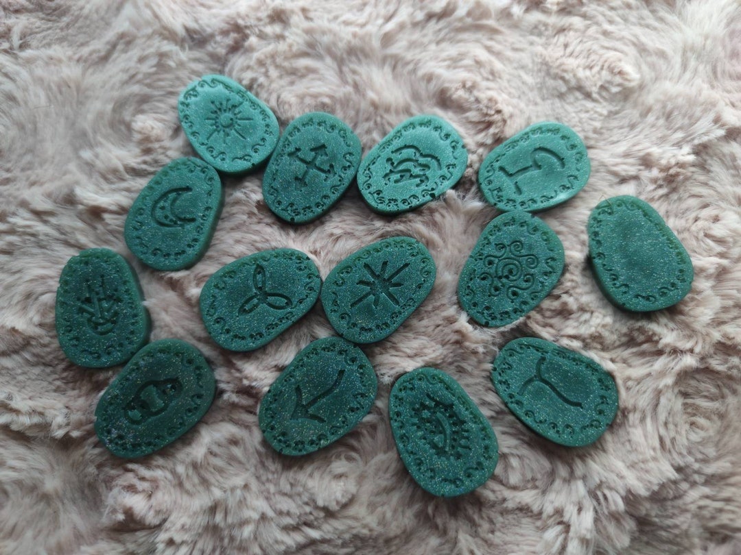 Witch Runes Made of Epoxy Resin B STOCK - Etsy