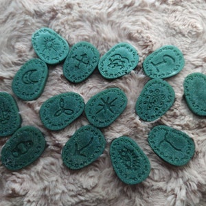 Witch runes made of epoxy resin B STOCK