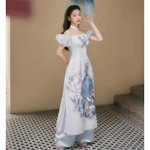 Kant-en-klare Ao Dai Vietnam - Traditionele kostuums van Vietnamese vrouwen - Siêu phẩm Áo Dài cách tân cao cấp, innovatieve Ao Dai-producten
