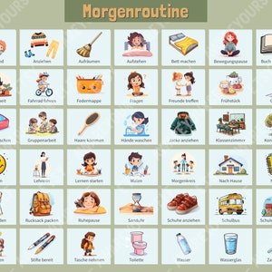 300 Routine Cards Weekly Plan Children, Free Weekly Planner & Daily Routine to Print, PDF A4 + A3, Digital Autism Picture Cards, Montessori image 7