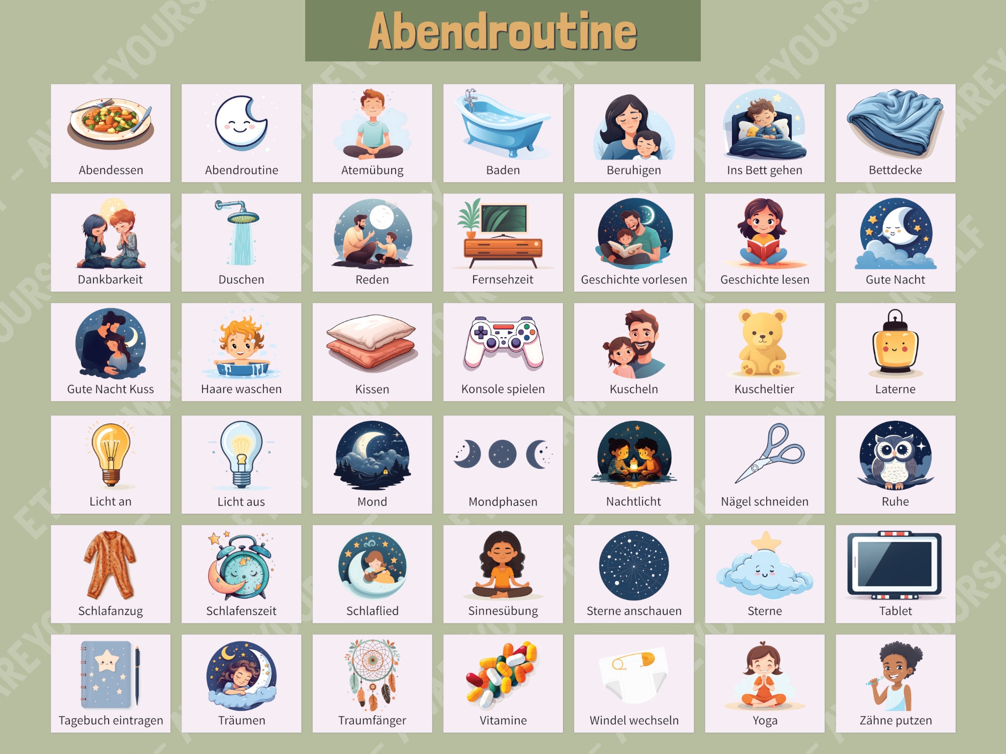 300 Routinekarten Wochenplan Kinder, Gratis Wochenplaner & Tagesablauf