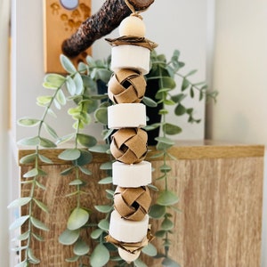 Delightful Triplets - Shredding and Foraging Toy for Small Birds