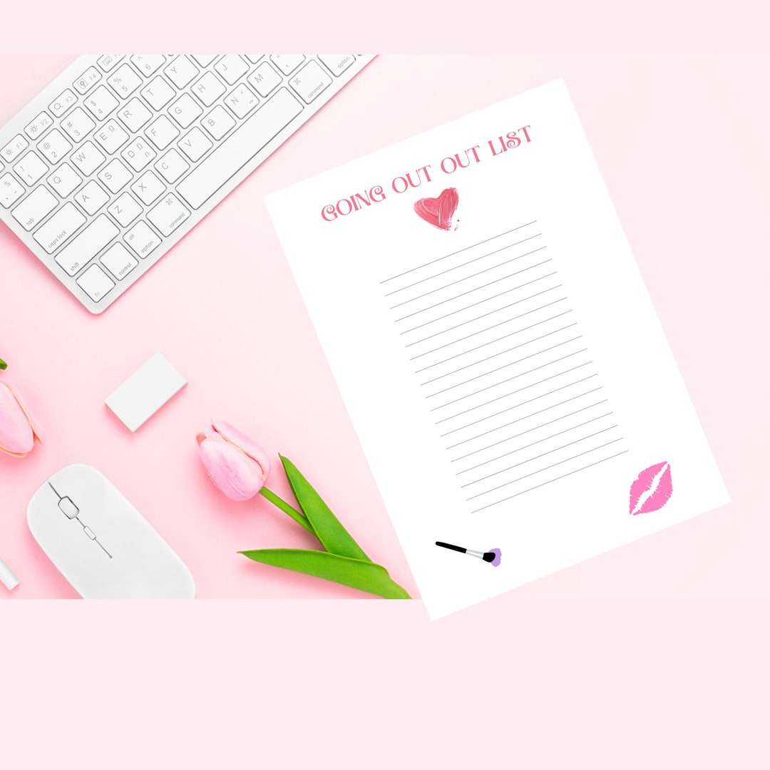 Printable Going Out Out List | Digital List to Help You Get Ready for A ...