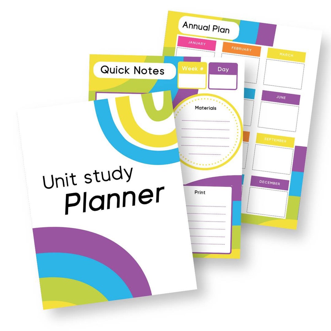 Printable Unit Study Planner for Teachers and Homeschoolers - Etsy