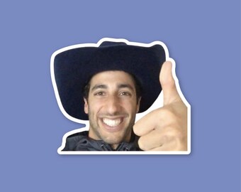 Ricciardo Thumbs up funny meme Sticker Formula One sticker Cute sticker for notebooks, water bottles, laptops - F1