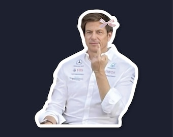 Toto Wolff Funny meme Sticker Formula One sticker Cute sticker for notebooks, water bottles, laptops - F1