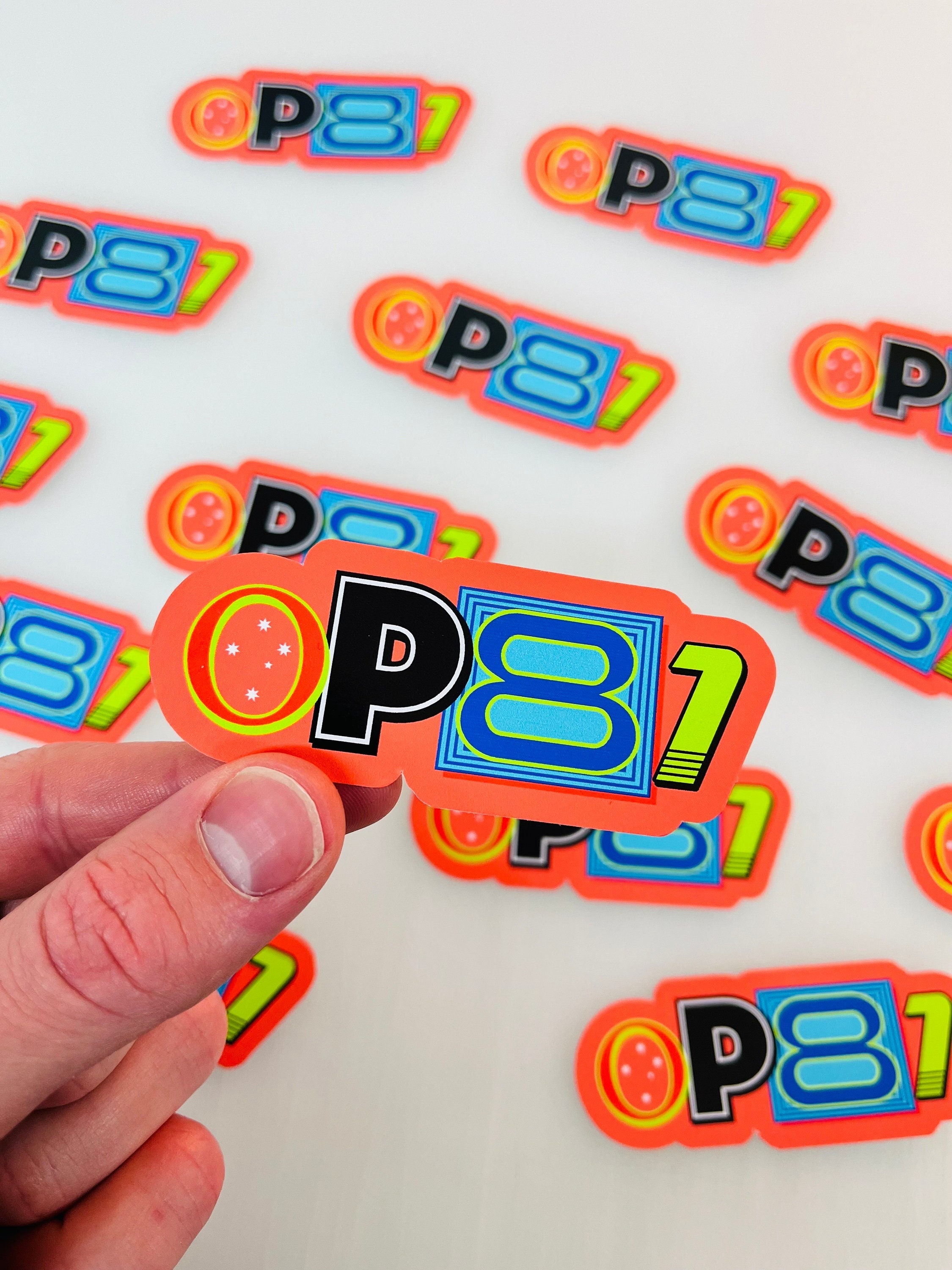 multi font Piastri sticker fluorescent orange McLaren F1 Sticker Formula One Motorsport sticker