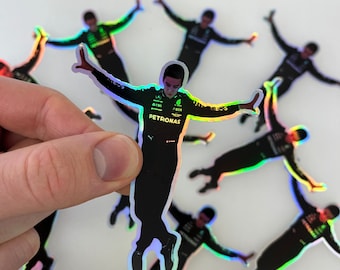 ジョージ・ラッセル 2023年 フォーミュラ1カードとシールセット ジョージ・ラッセルのポーズ ミーム ホログラフィック フォーミュラ