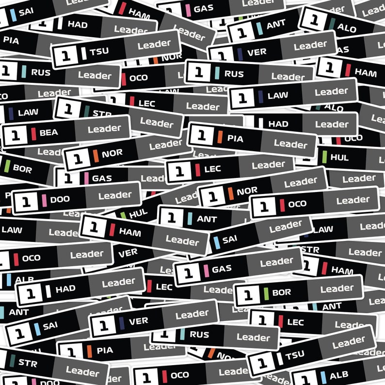 NEW* 2025 Lap Leader 1st Grid Leader F1 Team Sticker Lando Leclerc ...