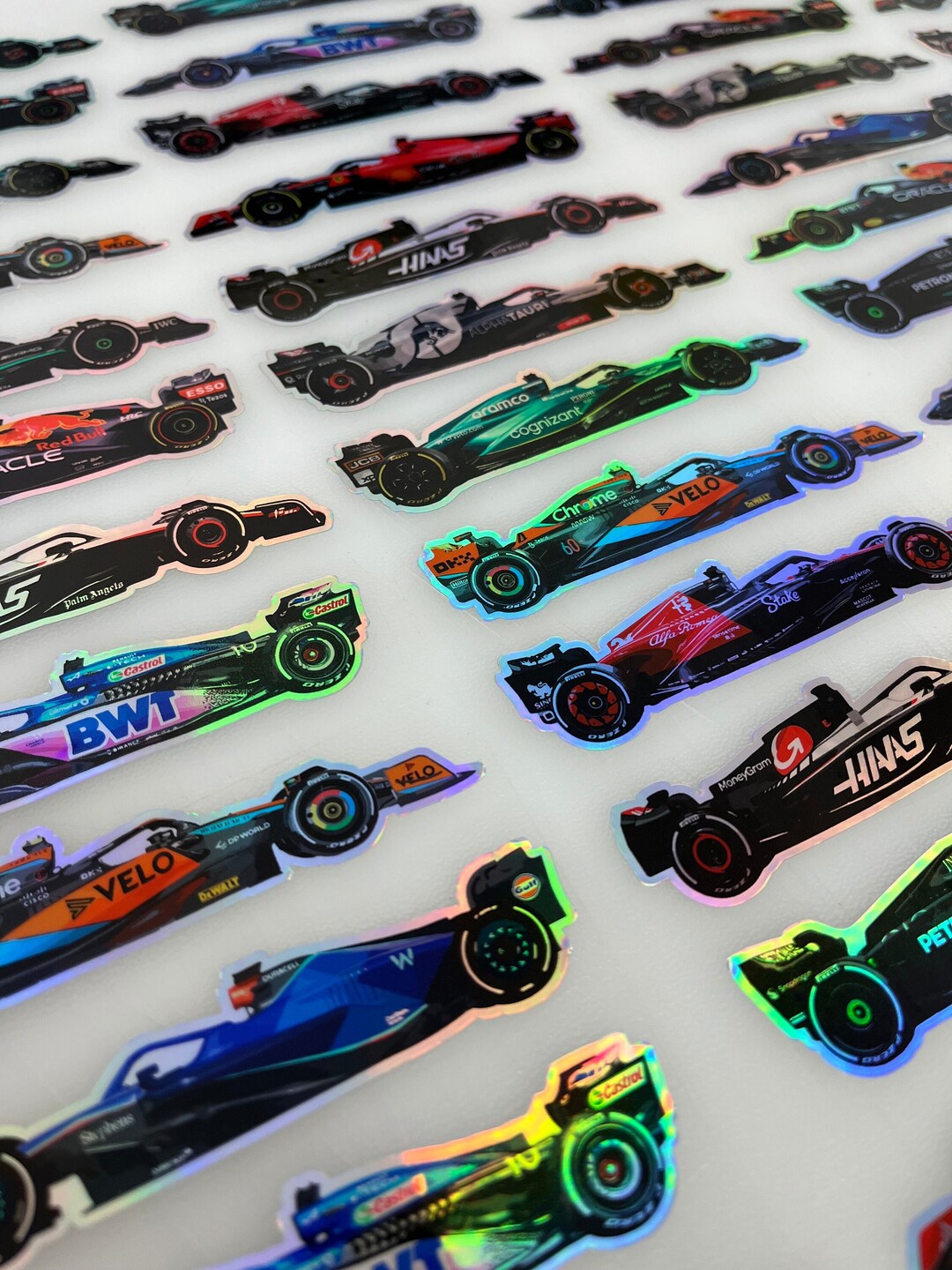 Holographic F1 Team Car Sticker Formula One Motorsport F1 Stickers for