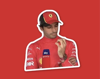 Carlos Sainz Funny meme Sticker Formula One sticker Cute sticker for notebooks, water bottles, laptops - F1