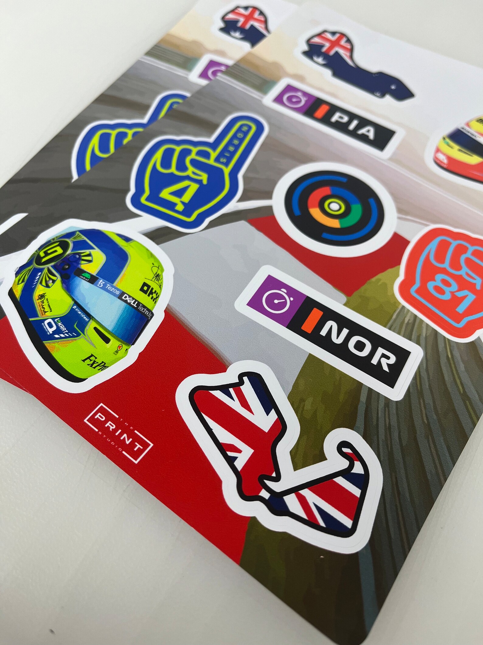F1 Sticker Sheets Mclaren Lando Norris Oscar Piastri Sticker Sheet | 9 ...