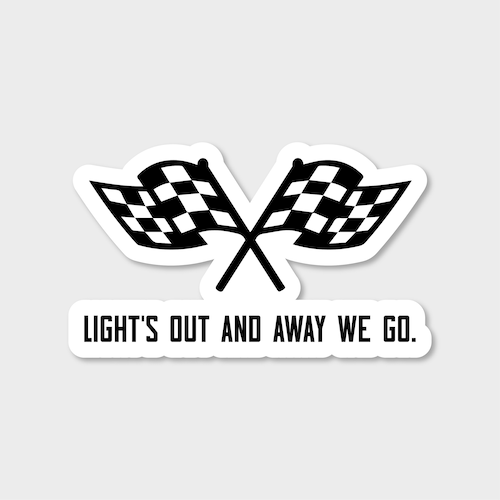 Lights Out and Away We Go Quote Formula 1 Sticker Motorsport Etsy