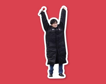 Tsunoda Coat meme Sticker Formula One sticker Cute sticker for notebooks, water bottles, laptops - Yuki F1