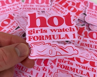 Hot Girls Watch F1 Sticker GP Racing F1 Sticker Formula One Motorsport - Multiple Colours to choose from