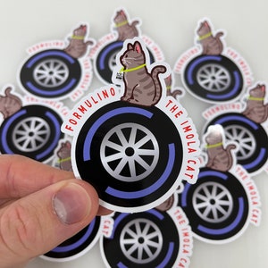 Formulino The Imola Cat Cute Racing F1 Sticker Formula One Motorsport