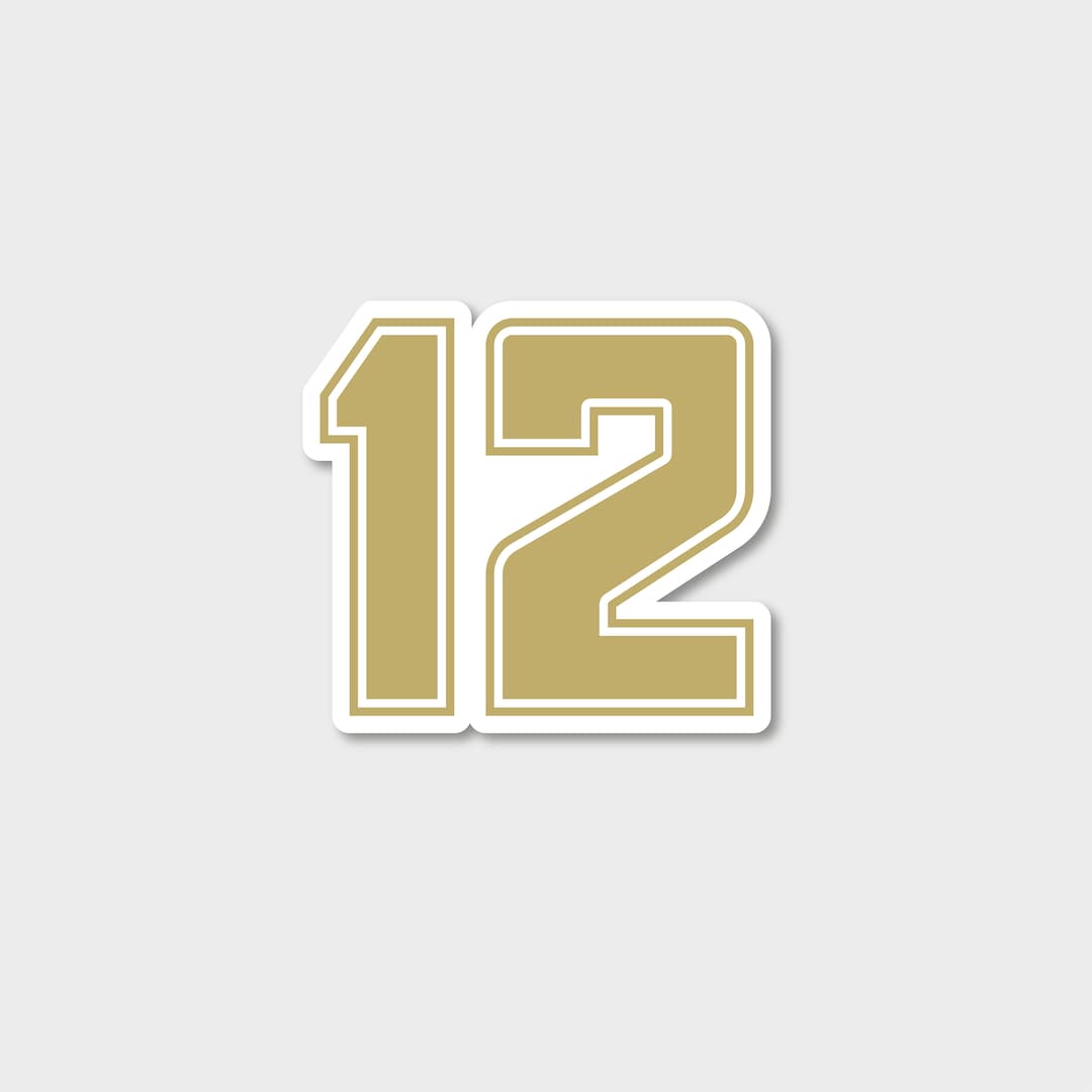 Ayrton Senna 12 JPS Gold Number Sticker Formula One Motorsport Brazil