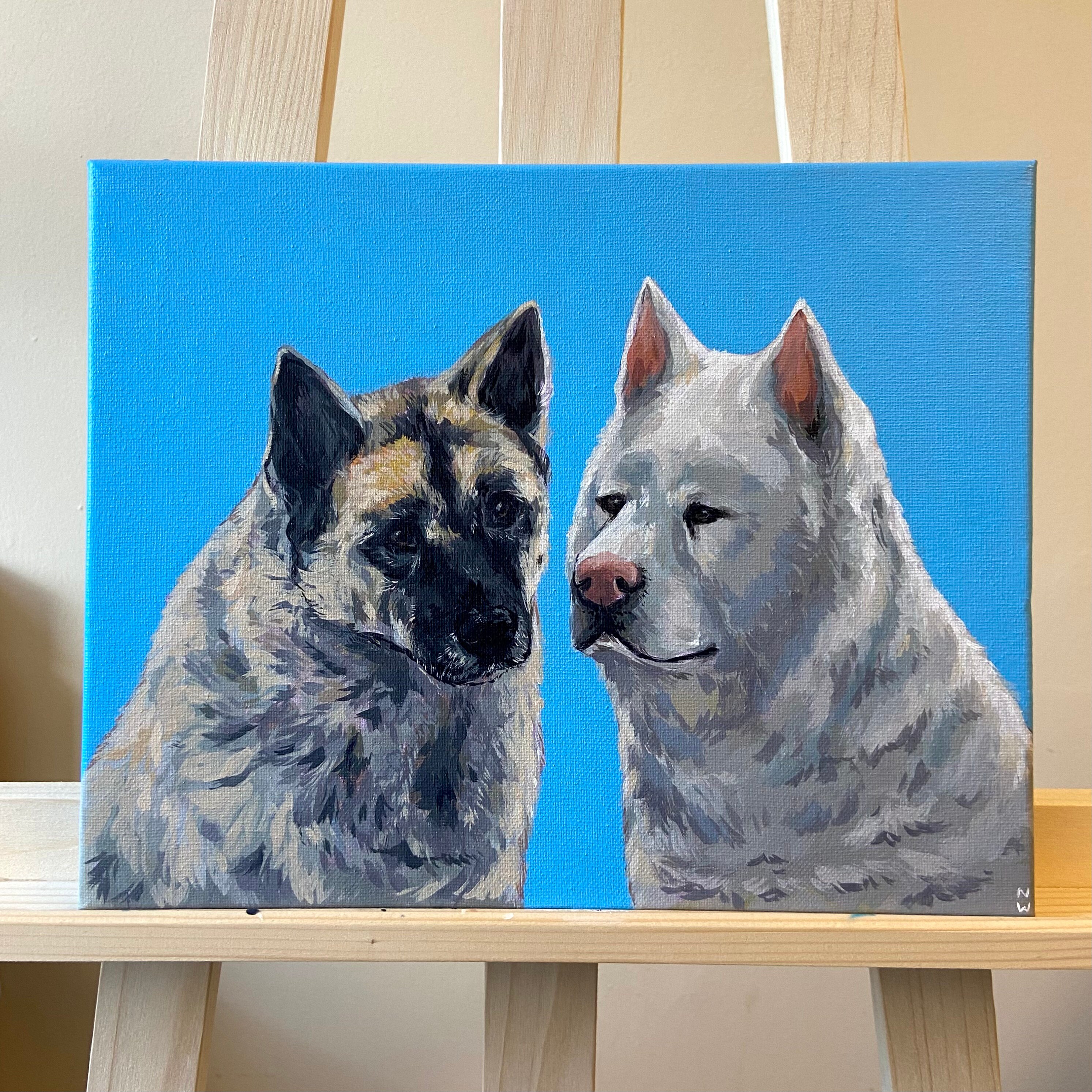 Custom Hand-painted Pet Portrait on Canvas | Bespoke Acrylic Pet ...