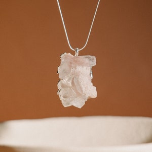 Apophyllite Necklace, Silver 925 Chain, Unique Crystal