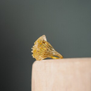 Bague aigue-marine, protection spirituelle, bijoux en pierres précieuses Citrine