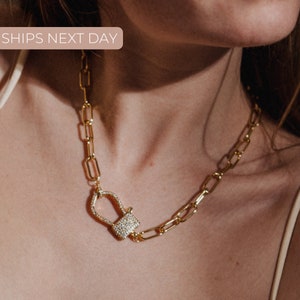Layered Chain Necklace | 18K Gold Plated Jewelry | Chunky Gold Chain