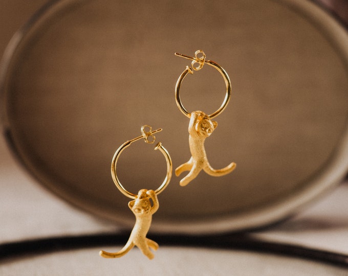 Cute Cat Earrings, Feline Earrings, Kitty Earrings Etsy UK