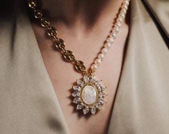 Collier de perles catholiques, bijoux faits à la main, cadeau unique