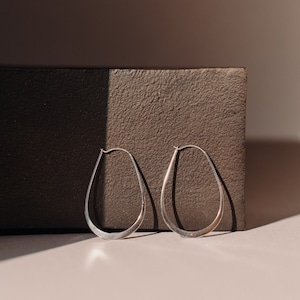 925 Silver Earrings, Handmade Gift, Minimalist Oval Earrings