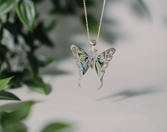 Butterfly Necklace, Silver 925 Jewelry, Appreciation Gift