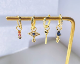 Kleine Creolen,Kleine Creolen,Tiny Creolen,Gold Creolen,Silber Creolen,Charm Creolen