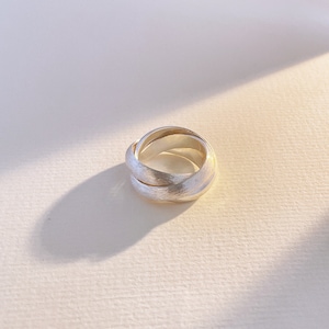 Triple Layer Ring,Silver Multi Layer Ring,Chunky Silver Ring,Dainty Ring For Women,Weaved Layered Ring