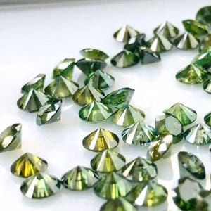 Natural Green diamonds - Loose green diamonds collection - 1.50 mm Blue diamonds - loose round diamond lot