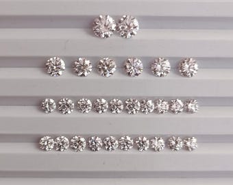 Runder im Labor gewachsener Diamant (1.5-4 mm), E-F / VVS Loser CVD Diamant