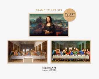 Leonardo da Vinci Frame TV Art Set, Mona Lisa tv art, Gioconda 4K TV Art, Instant Download, Renaissance Tv Art, The Last Supper tv Art,