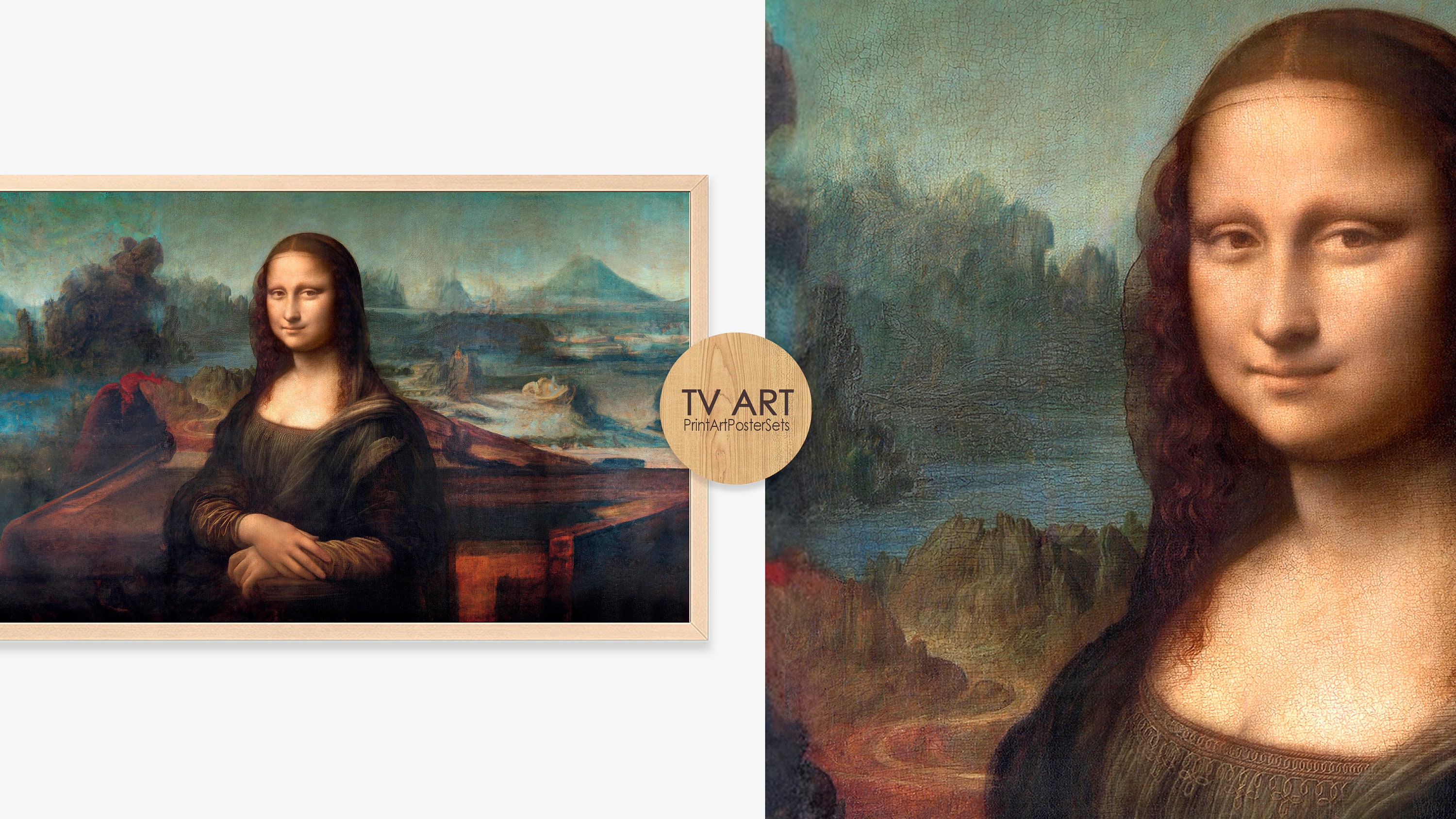 Leonardo Da Vinci Frame TV Art, Mona Lisa Tv Art, Gioconda