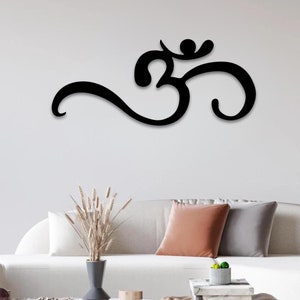 Decorazione da parete in metallo con simbolo Om / Decorazione da parete con fede induista / Decorazione da parete in metallo / Decorazione da parete per meditazione / Decorazione in metallo per la casa / Regalo di inaugurazione della casa