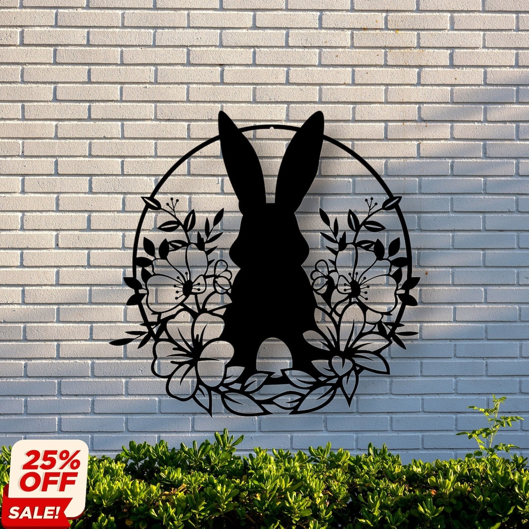 Easter Rabbit Decor Rabbit Door Decor Garden Rabbit Decor - Etsy