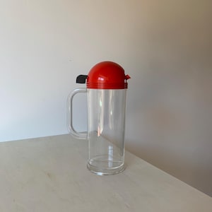BIESSE design PINO SPAGNOLO red carafe vintage 90s