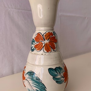Vintage ceramic vase handcrafted and painted