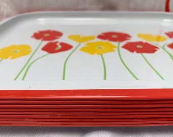 Vintage rectangular tray BUITONI 80s in enameled tin